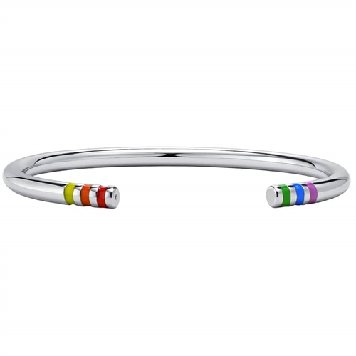 Lgbt Pride Bangle   ædelstål