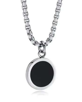 Lille Lækkert Halssmykke Black Steel