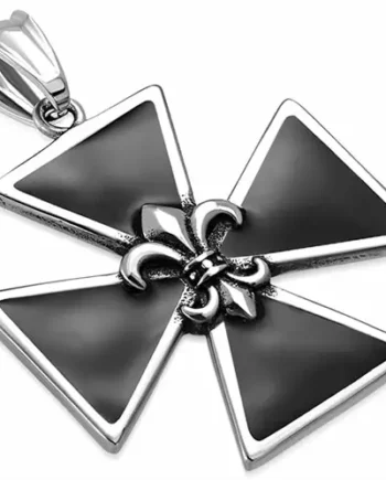 Malteserkors Med Fleur De Lis Vedhæng