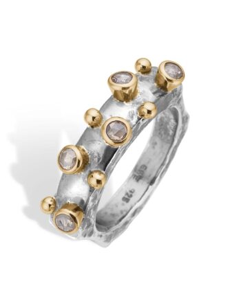 Manhattan  -rose Silver Ring 52