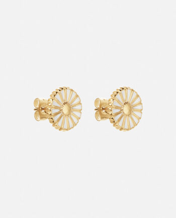 Marguerit øreringe 18k Guldbelagt 12mm