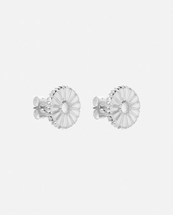 Marguerit øreringe Sølvfarvet 12mm