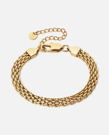 Mesh Armbånd 18k Guldbelagt 6mm