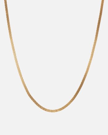 Mesh Halskæde 18k Guldbelagt 3mm
