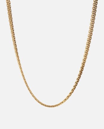 Mesh Halskæde 18k Guldbelagt 6mm