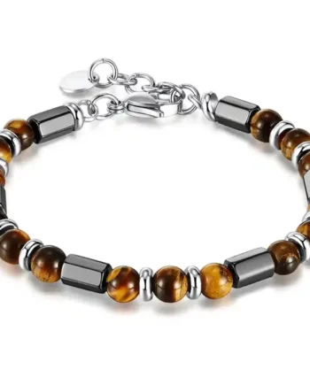 Muriz Perlearmbånd Med Hematit Og Tiger Eye