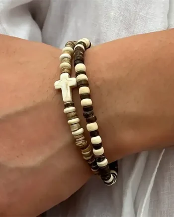 Nature Armbånd Træperler