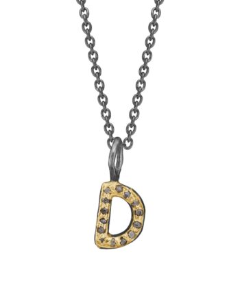 Nordic Golden Pavé Bogstav Vedhæng