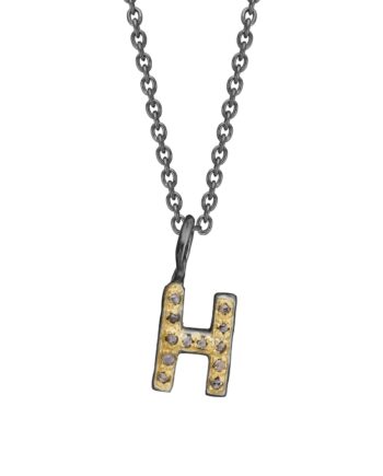 Nordic Golden Pavé Bogstav Vedhæng