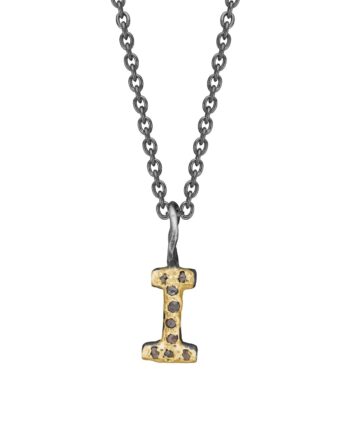 Nordic Golden Pavé Bogstav Vedhæng