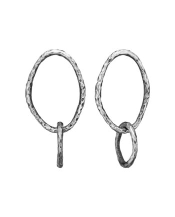 Onassis Duo Silver Plain ørestikkere