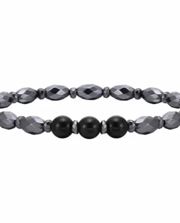 Ovale Hametitperler Herrearmbånd