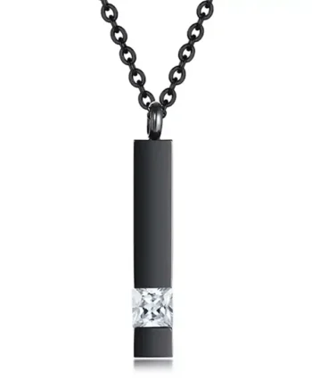 Pen Stone Blackcoatet Halssmykke