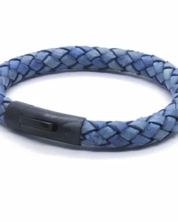 Quot Blue Strato Quot  Læderarmbånd