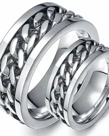 Quot Chain Quot  Rustfrit Stål Ring