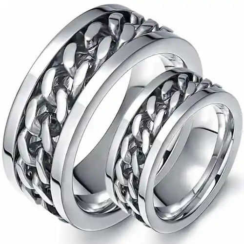 Quot Chain Quot  Rustfrit Stål Ring