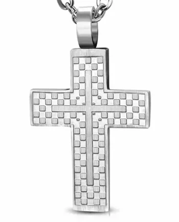 Quot Cross Steel Quot  Halssmykke
