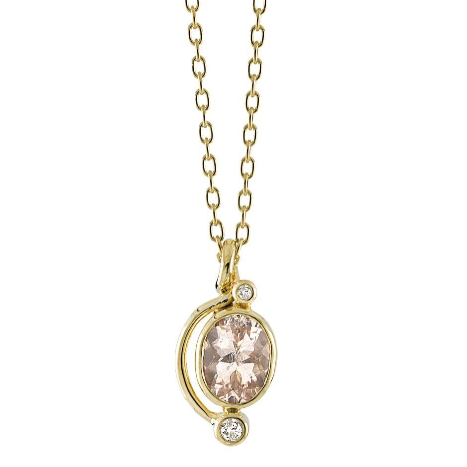 Rabinovich Guldvedhæng Med Morganite Sunrise