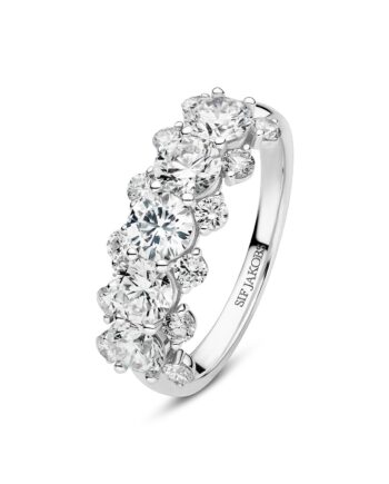 Ring Fior Grande 14 Kt  Guld El  Hvidguld   30 Ct Tw  -  Vs Lab-grown Diamanter