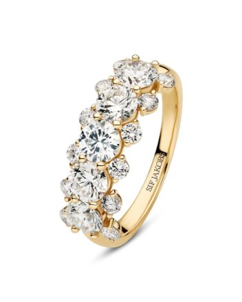 Ring Fior Grande 14 Kt  Guld El  Hvidguld   30 Ct Tw  -  Vs Lab-grown Diamanter