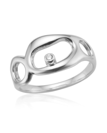 Ring   Sølv Med Zirkonia 63