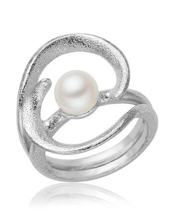 Ring Med Hvid Ferskvandsperle 68
