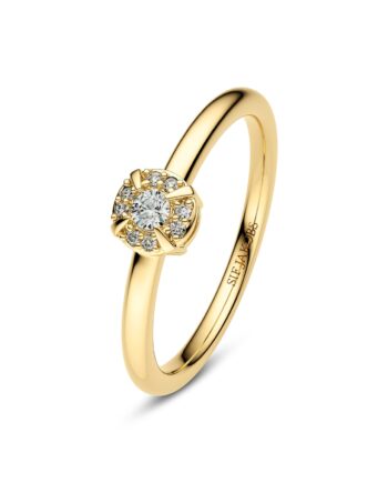 Ring Rome 14 Kt  Guld El  Hvidguld   09 Ct Tw  -  Vs Lab-grown Diamanter