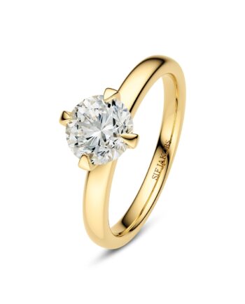 Ring Venice Solitaire 14 Kt  Guld El  Hvidguld   50-  00 Ct Tw  -  Vs Lab-grown Diamanter