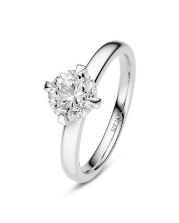 Ring Venice Solitaire 14 Kt  Guld El  Hvidguld   50-  00 Ct Tw  -  Vs Lab-grown Diamanter