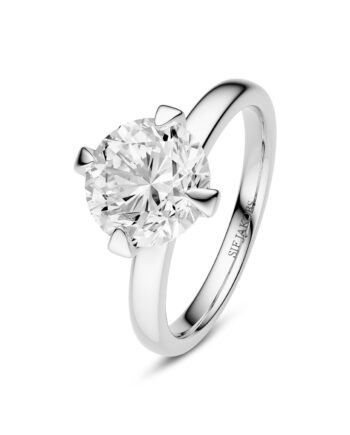 Ring Venice Solitaire 14 Kt  Guld El  Hvidguld   50-  00 Ct Tw  -  Vs Lab-grown Diamanter