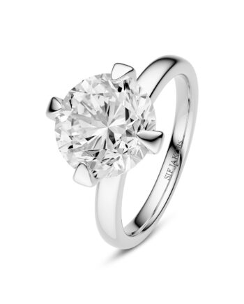 Ring Venice Solitaire 14 Kt  Guld El  Hvidguld   50-  00 Ct Tw  -  Vs Lab-grown Diamanter