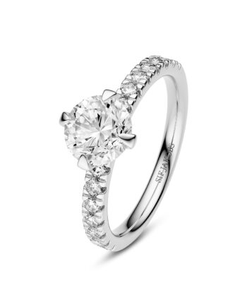 Ring Venice Solitaire Altro 14 Kt Guld El  Hvidguld   80-  40 Ct Tw  -  Vs Lab-grown Diamanter
