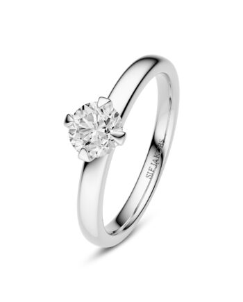Ring Venice Solitaire 14 Kt  Guld El  Hvidguld   50-  00 Ct Tw  -  Vs Lab-grown Diamanter