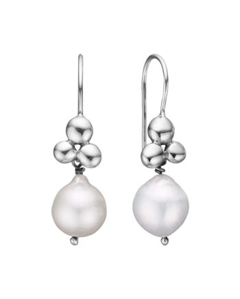Rose Buds Silver Pearl ørehængere