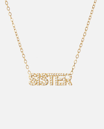 Sister Zirkon Halskæde 18k Guldbelagt