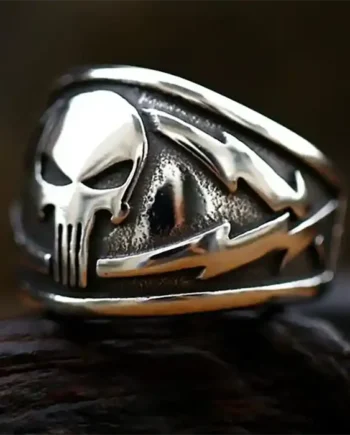 Skull Steel Warrior Ring   Rustfri Stål Herrering