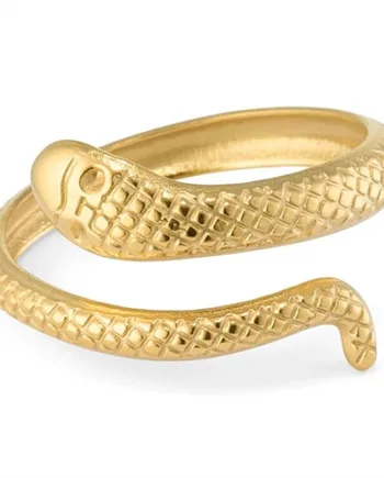 Snake 18k ædelstålring