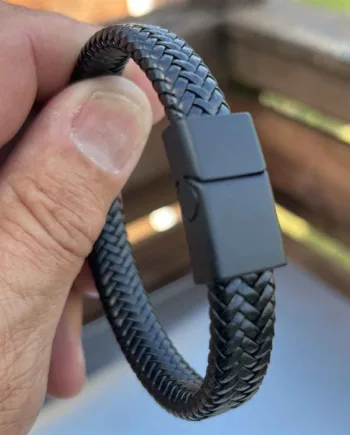 Sort Fiber Armbånd Bial  20cm