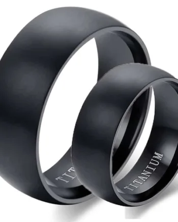 Sort Titaniumring   Mat