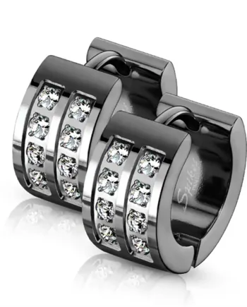 Steel Bling And Stone ørering Blackcoatet