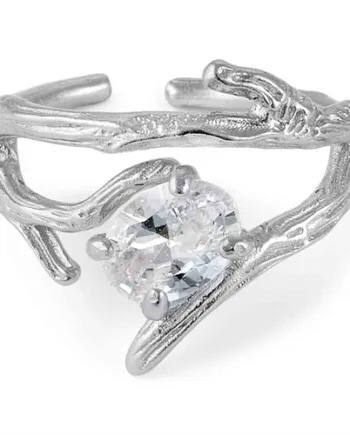 Sterling Sølv Ring Med Cz Sten