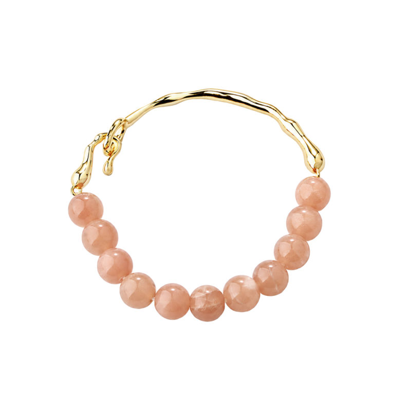 Sunella Semi Bangle   Golden