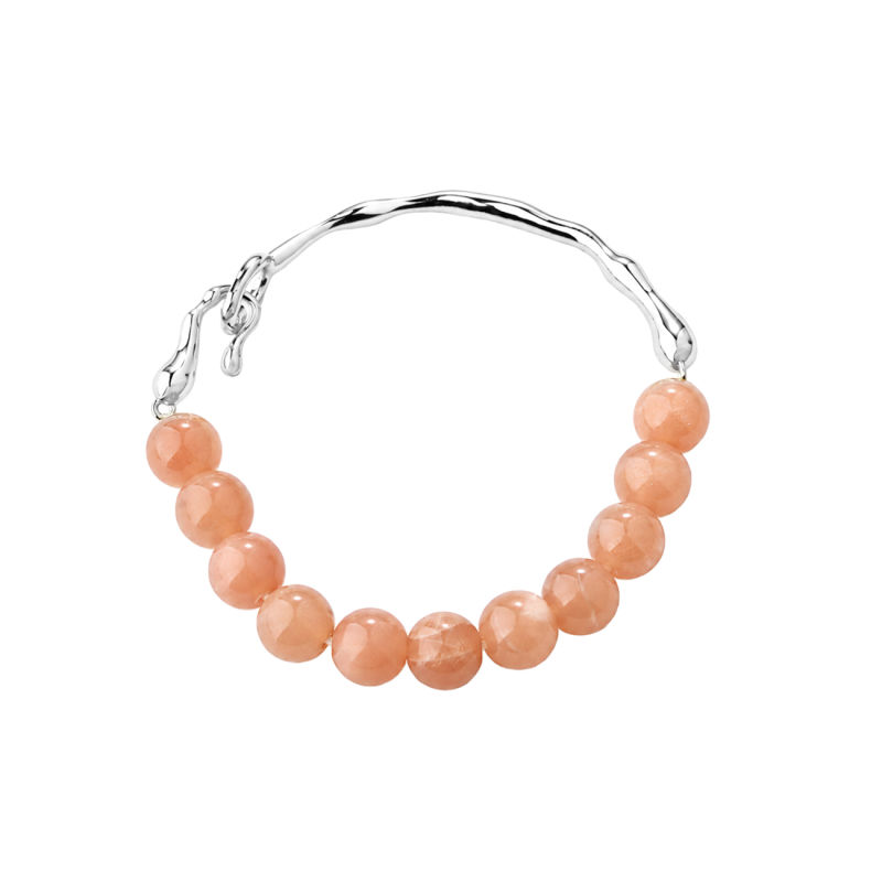 Sunella Semi Bangle   Silver