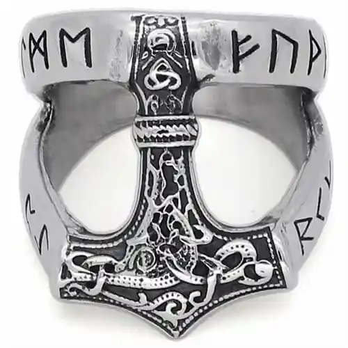 Thorshammer Ring   Rustfri Stål