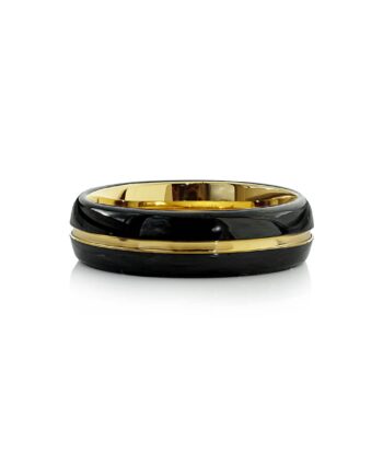 Tungsten Ring Sort   Guld Bred