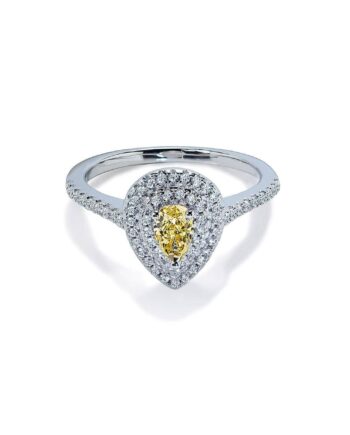 Tuscany Gul Safir Forlovelsesring Med Diamanter