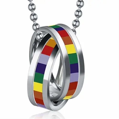 Vedhæng   Stål  Quot Pride Quot  Med Kæde