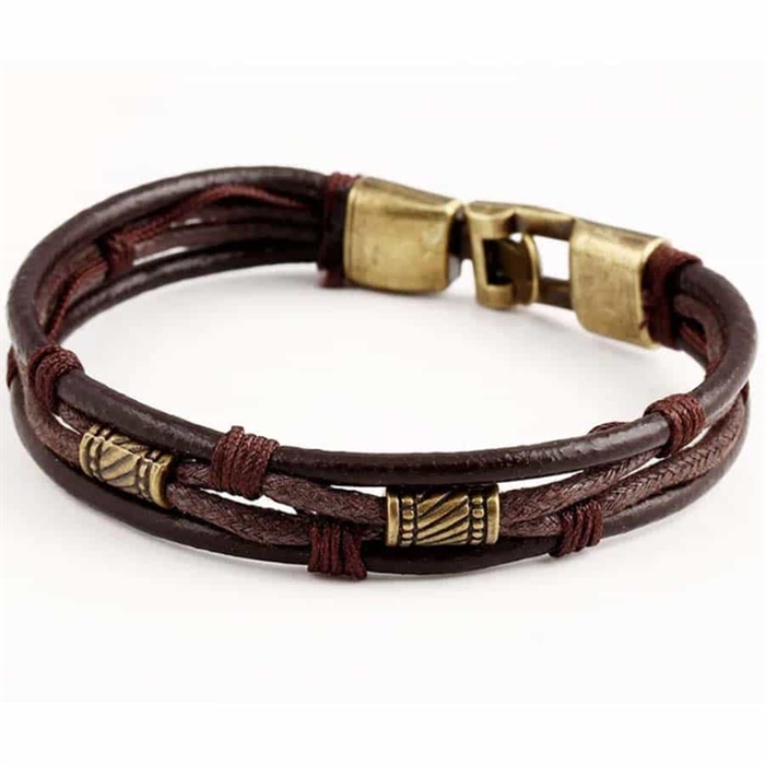 Vintage Mørk Brun Armbånd Bronze