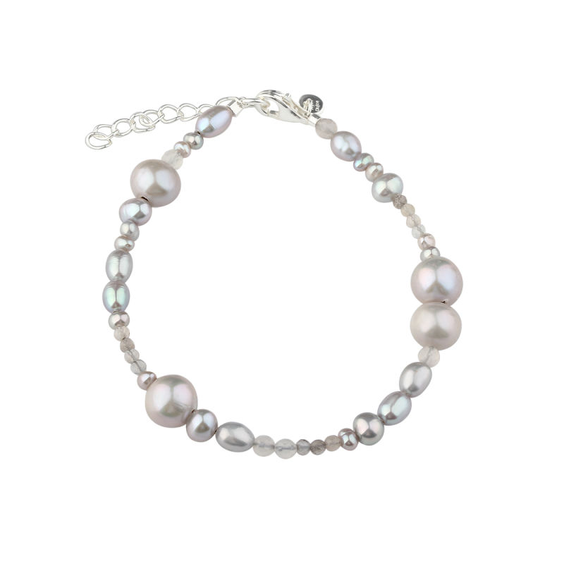 Whisper Pearl Bracelet   Silver