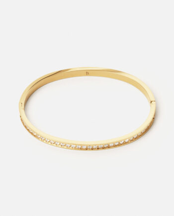 Zircon Bangle 18k Guldbelagt 4mm